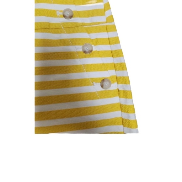 🌺ANN TAYLOR LOFT “The Riviera” Boat Shorts in Yellow / White Stripes Size 0 NWT🌺 - Picture 8 of 11